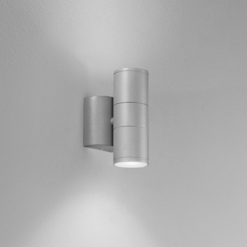 Faretto da Muro per Esterno Applique Grigio a Parete Doppia Emissione