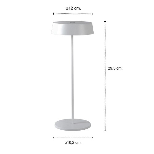 Luce da Tavolo Intec con Batteria Ricaricabile da Esterno Bianco a LED