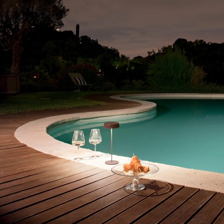 Luce da Tavolo Intec a LED con Batteria Ricaricabile da Esterno Bronzo