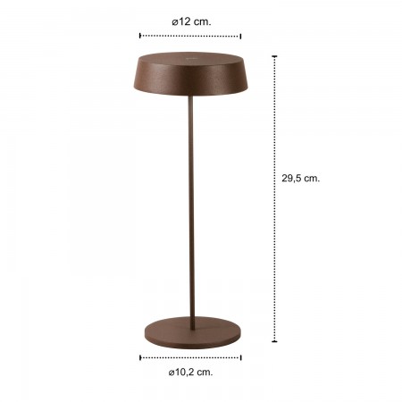 Luce da Tavolo Intec a LED con Batteria Ricaricabile da Esterno Bronzo