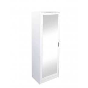 Armadio Scarpiera con Specchio Mobile Alto Bianco in Legno Porta Scarpe