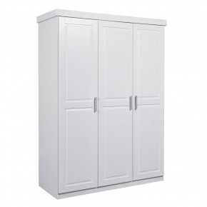 Armadio tre 3 Ante in Legno Mobile Guardaroba Bianco per Camera da Letto