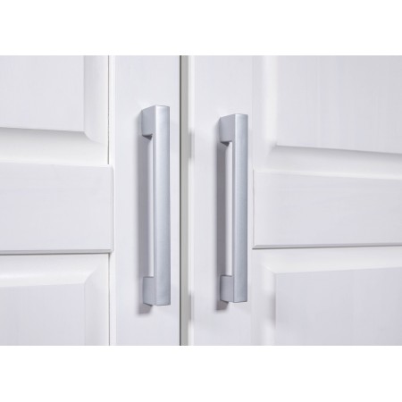 Armadio tre 3 Ante in Legno Mobile Guardaroba Bianco per Camera da Letto