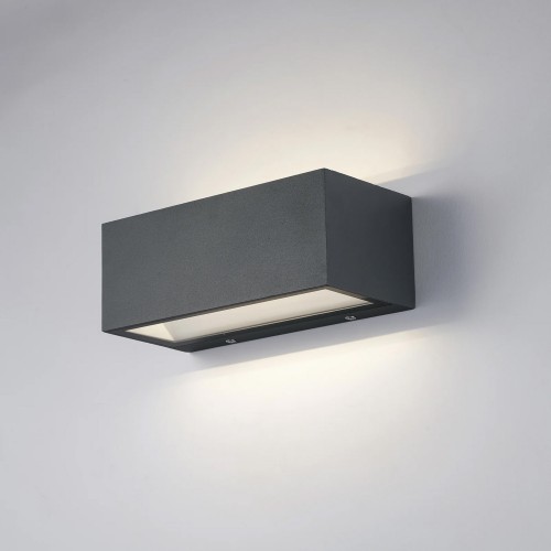 Applique a Parete da Esterno Intec in Alluminio Antracite Luce da Muro