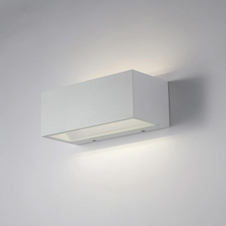 Applique a Parete Bianca Intec in Alluminio Luce da Muro da Esterno