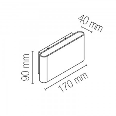 Applique a Parete a Led in Alluminio Bianco Luce da Muro da Esterno