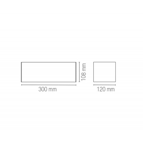 Luce da Muro Applique a Parete da Esterno Intec in Alluminio Antracite