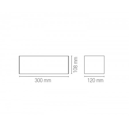 Luce da Muro Applique a Parete da Esterno Intec in Alluminio Antracite