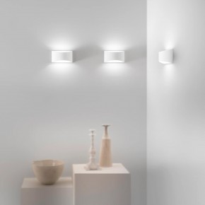 Applique a Muro Verniciabile in Gesso Bianco Lampada da Parete Interno 2