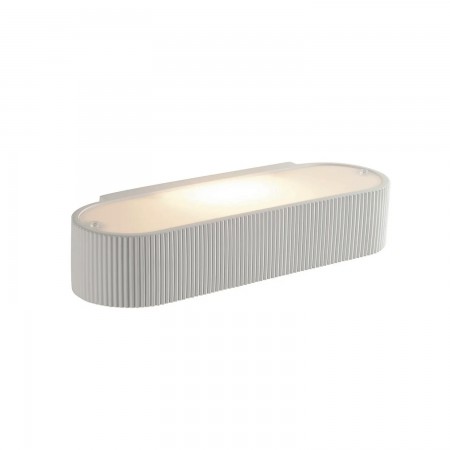 Applique a Muro Verniciabile in Gesso Bianco Lampada da Parete Interno