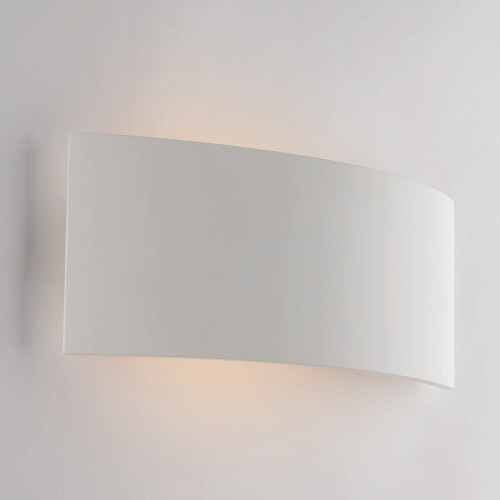 Applique a Muro Verniciabile Lampada in Gesso Luce Doppia Emissione