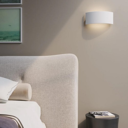 Applique a Muro Verniciabile Lampada in Gesso Luce Doppia Emissione