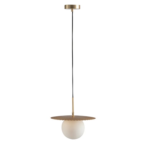 Lampadario Moderno Luce a Sospensione da Interno Design in Metallo Oro