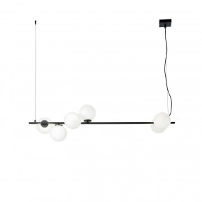 Lampadario a Sospensione Lampada in Metallo Nero Elegante 6 Punti Luce