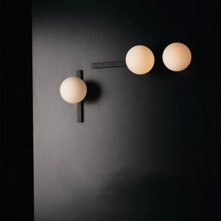 Applique a Muro Punto Luce Elegante Lampada da Parete in Metallo Nero