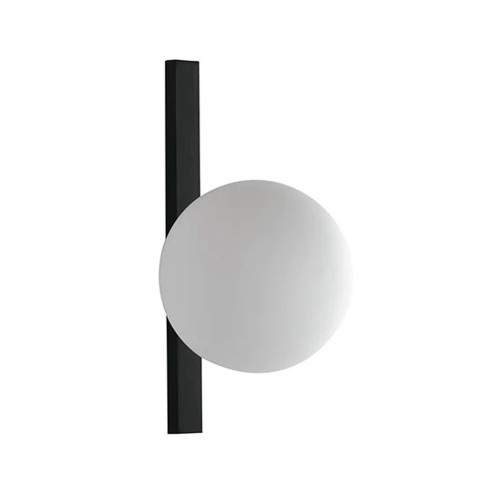 Applique a Muro Punto Luce Elegante Lampada da Parete in Metallo Nero