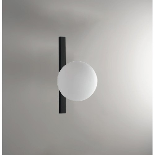 Applique a Muro Punto Luce Elegante Lampada da Parete in Metallo Nero