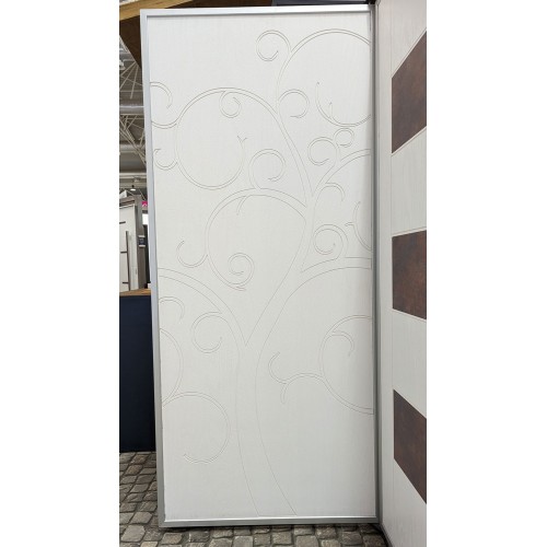 Pannello Pantografato Bianco Tree of Life in Vetroresina per Porta Blindata