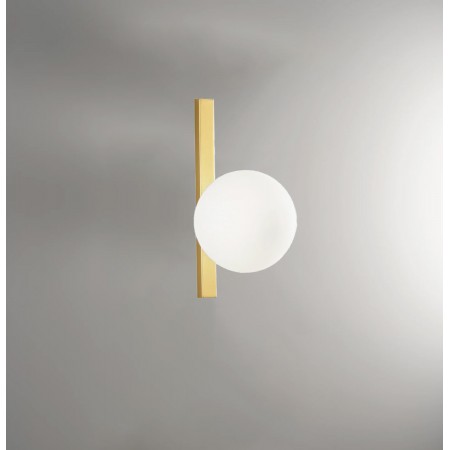 Punto Luce Elegante Applique a Muro Lampada da Parete in Metallo Oro