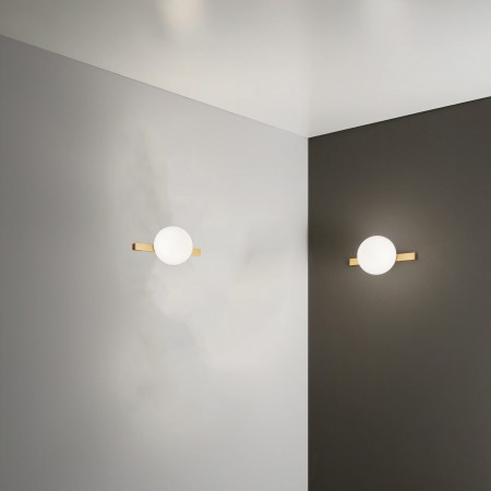 Punto Luce Elegante Applique a Muro Lampada da Parete in Metallo Oro