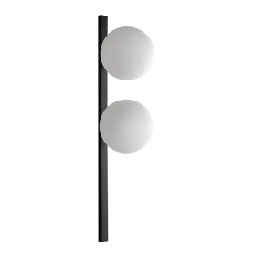 Applique a Muro in Metallo Nero 2 Punti Luce Lampada Elegante da Parete