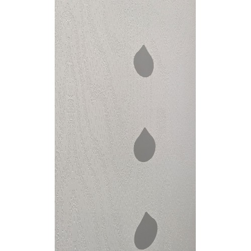 Pannello per Porta Blindata Bianco con Inserti a Goccia Grigio da Esterno