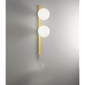 Applique 2 Punti Luce a Muro in Metallo Oro Lampada Elegante da Parete 2