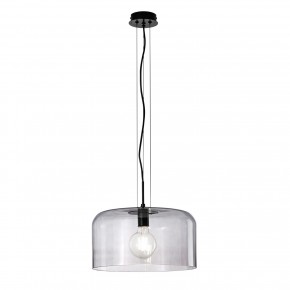 Luce in Vetro Soffiato Grigio Lampadario da Interno a Sospensione Elegante