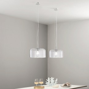 Lampadario Punto Luce in Vetro Soffiato da Interno a Sospensione Elegante 2