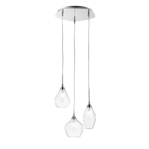 Lampadario Moderno con 3 Punti Luce a Sospensione da Interno di Design