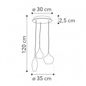 Lampadario Moderno con 3 Punti Luce a Sospensione da Interno di Design 2