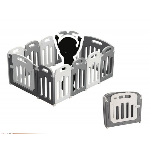 Box da Gioco Componibile per Bambini Recinzione Ripiegabile e Salvaspazio