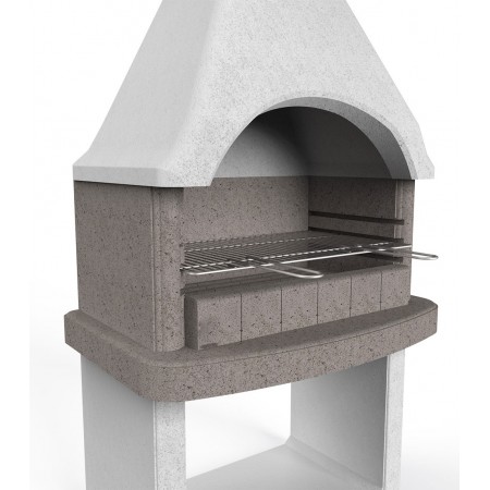 BBQ Barbecue a Carbonella Carbone in Cemento Muratura Canna Fumaria