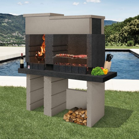 Barbecue a Carbonella Legna BBQ in Muratura Cemento | BricoShop24