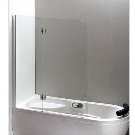 Box Sopravasca in Vetro 5 mm 120x150 Parete Vasca Cristallo Pieghevole