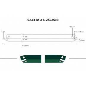 10 Saette a L 200 per Pali 200 225 250 in Acciaio Paletti da Recinzione 2