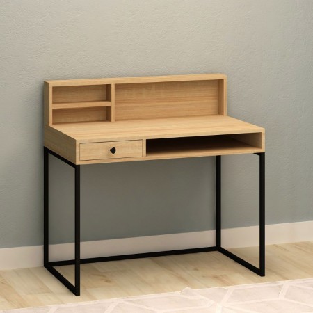 Scrivania Moderna Rovere 100x60 con Cassetto da Ufficio in Legno