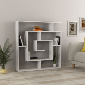 Libreria Bianca Labirinto Moderna Mobile in Legno 5 Ripiani