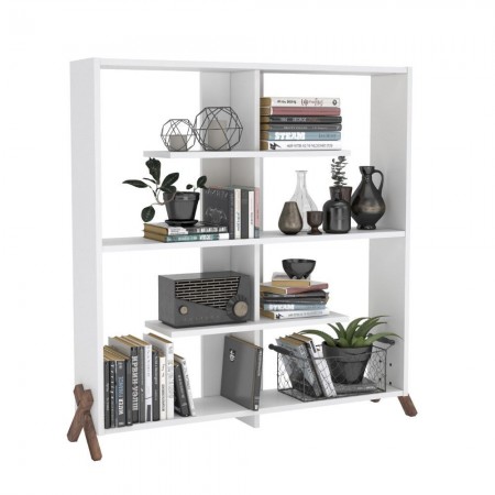 Libreria Bianca Moderna Arredamento Minimal Salotto