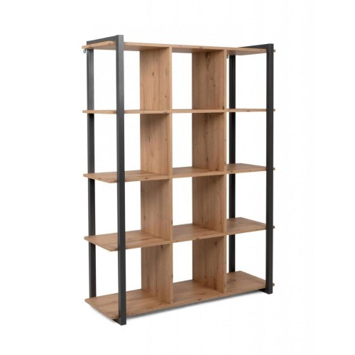 Libreria Indrustial Rovere Quercia a Cubi in Legno da Salotto Ingresso