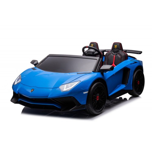 Macchina Elettrica per Bambini Lamborghini Blu Aventador SVJ BIG Full