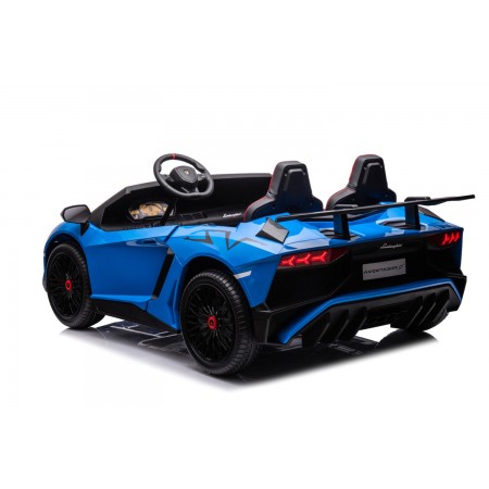 Macchina Elettrica per Bambini Lamborghini Blu Aventador SVJ BIG Full