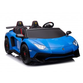 Macchina Elettrica per Bambini Lamborghini Blu Aventador SVJ BIG Full