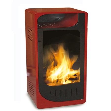 Stufa Bioetanolo Fiammetta Statica Junior Rossa Camino 3kw 25m2 - Capienza 1.5lt