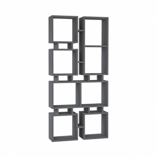 Libreria Antracite Moderna Design a Cubi per Arredamento Salone