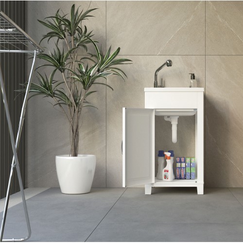 Mobile Lavatoio in Resina 45x50 Lavanderia Vasca Plastica Pilozzo Esterno