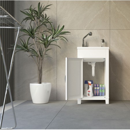 Mobile Lavatoio in Resina 45x50 Lavanderia Vasca Plastica Pilozzo Esterno