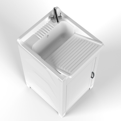 Mobile Lavatoio in Resina 45x50 Lavanderia Vasca Plastica Pilozzo Esterno