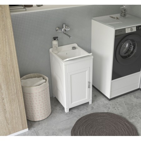 Mobile Lavatoio in Resina 45x50 Lavanderia Vasca Plastica Pilozzo Esterno
