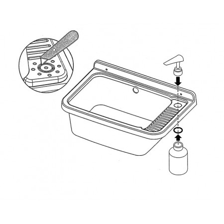 Pilozzo Parete Bianco 59x39x28 cm Resina con Dispenser e Kit Fissaggio
